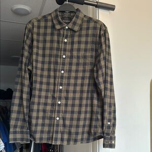 Men's Checkered Shirt - Black and Tan